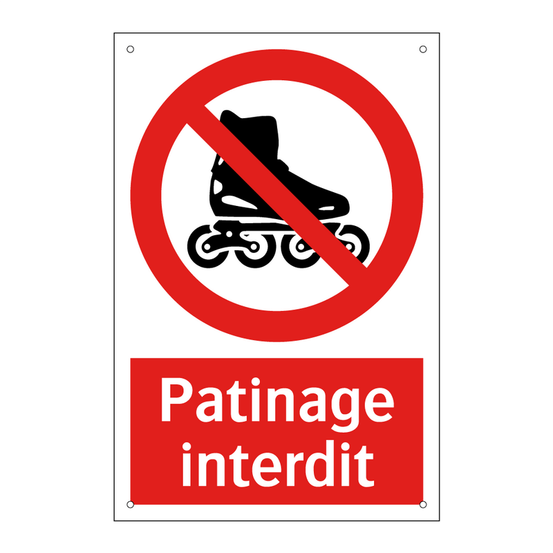 Patinage interdit