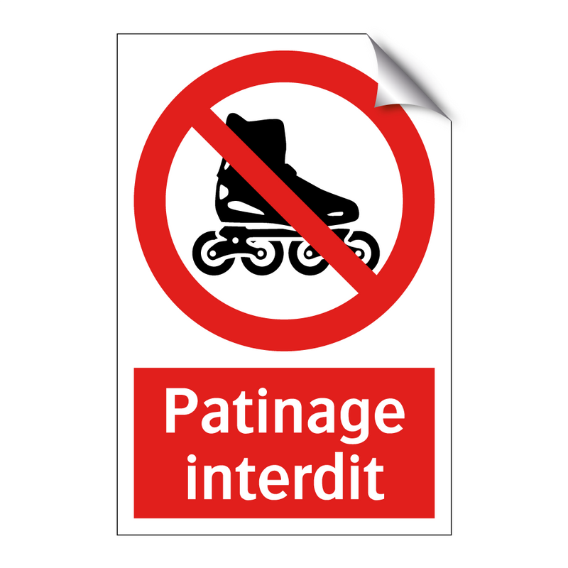 Patinage interdit