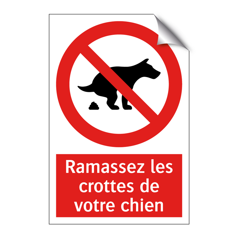 Ramassez les crottes de votre chien