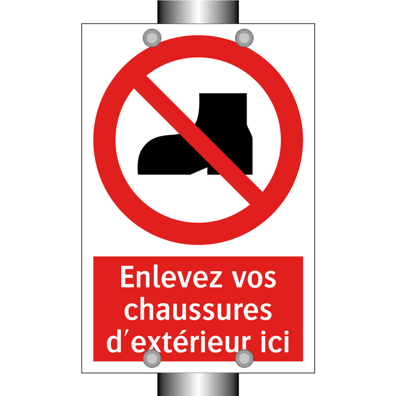 Enlevez vos chaussures d'extérieur ici