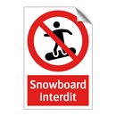 Snowboard interdit