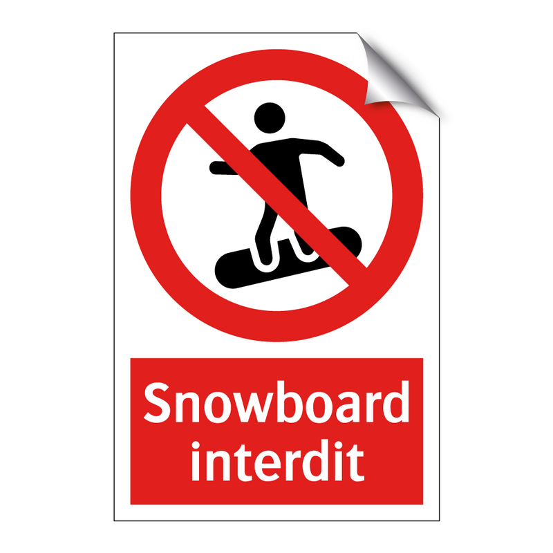 Snowboard interdit