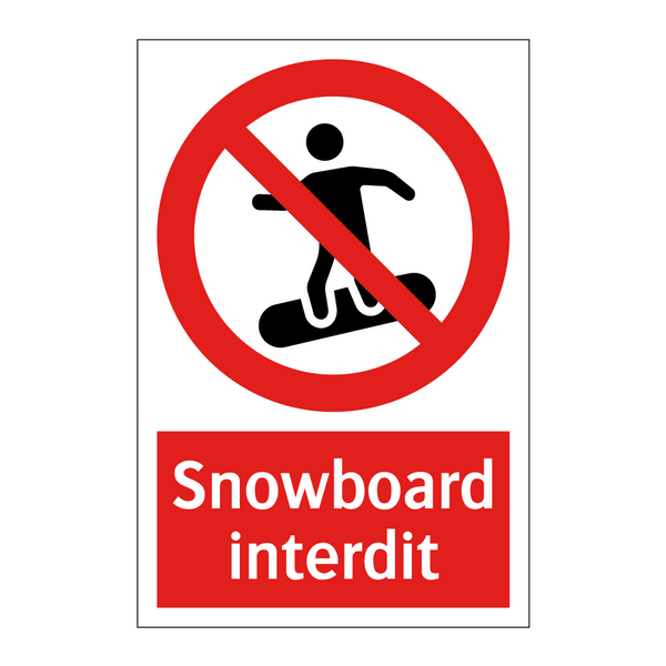 Snowboard interdit