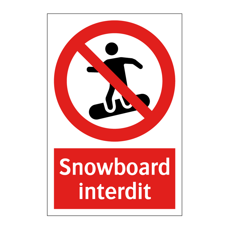 Snowboard interdit