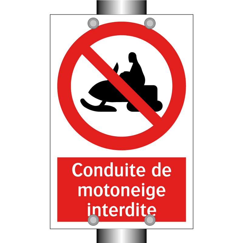 Conduite de motoneige interdite
