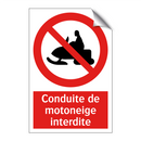 Conduite de motoneige interdite