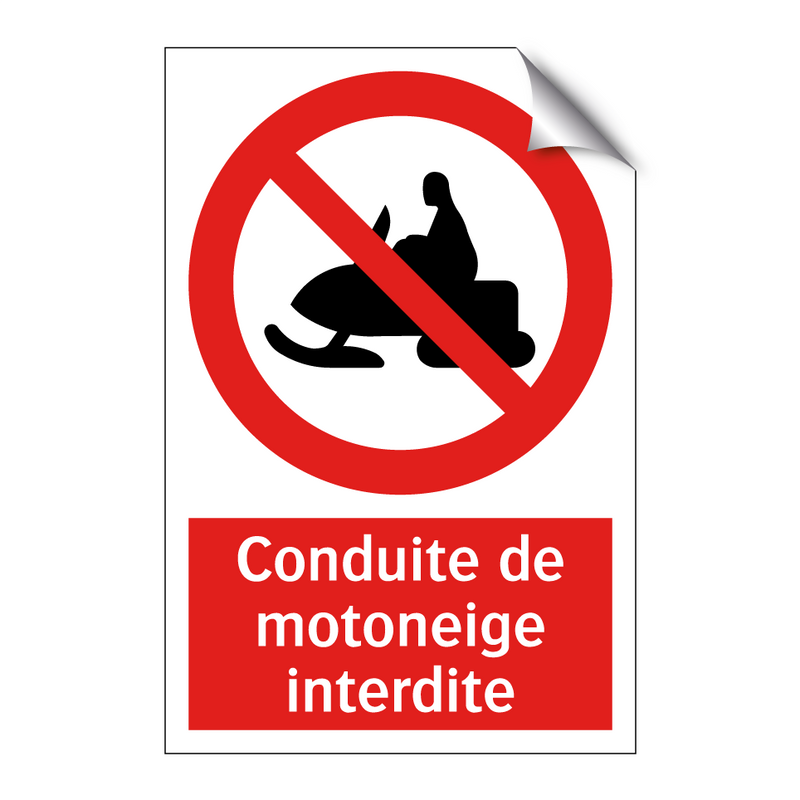 Conduite de motoneige interdite