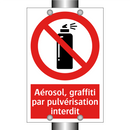 Aérosol, graffiti par pulvérisation interdit