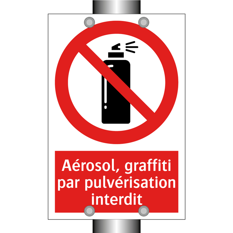 Aérosol, graffiti par pulvérisation interdit