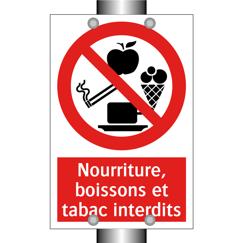 Nourriture, boissons et tabac interdits