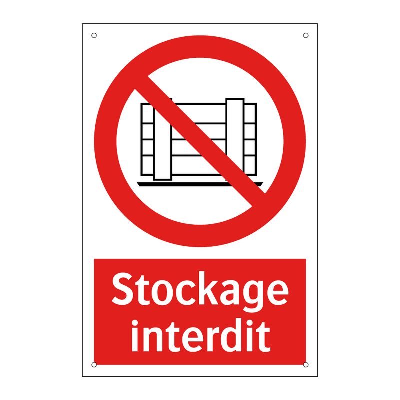 Stockage interdit