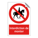Interdiction de monter