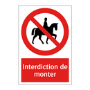 Interdiction de monter