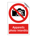 Appareils photo interdits