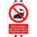 Pêche interdite sans accord avec le propriétaire terrien