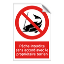 Pêche interdite sans accord avec le propriétaire terrien
