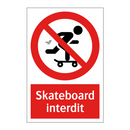 Skateboard interdit