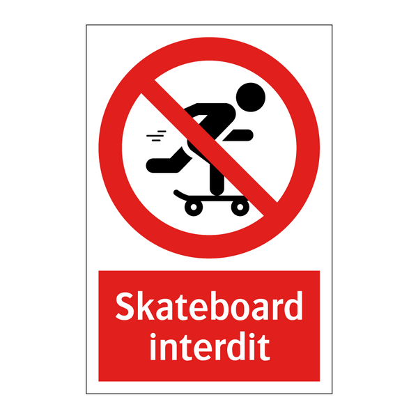 Skateboard interdit