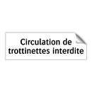 Circulation de trottinettes interdite