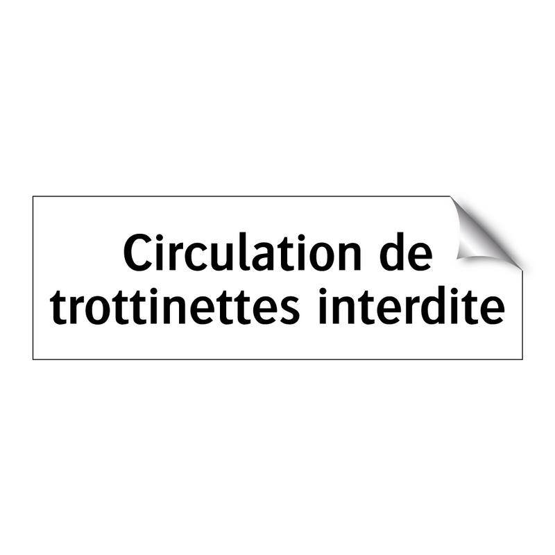 Circulation de trottinettes interdite