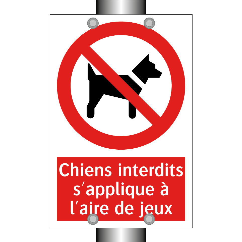 Chiens interdits s'applique à l'aire de jeux