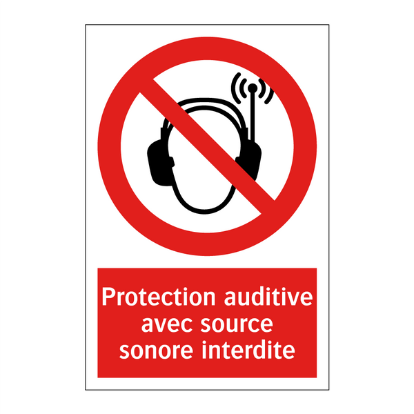 Protection auditive avec source sonore interdite