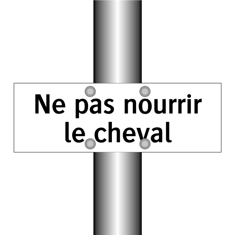 Ne pas nourrir le cheval