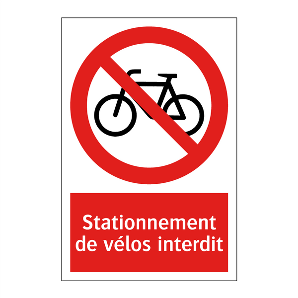 Stationnement de vélos interdit