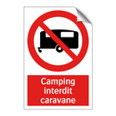 Camping interdit caravane