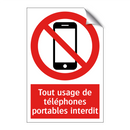 Tout usage de téléphones portables interdit