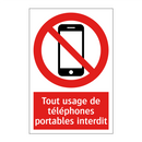 Tout usage de téléphones portables interdit