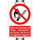 Salle de Stockage de Bière : Interdiction de Fumer, de Feu et de Flamme Ouverte