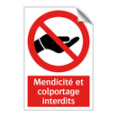 Mendicité et colportage interdits
