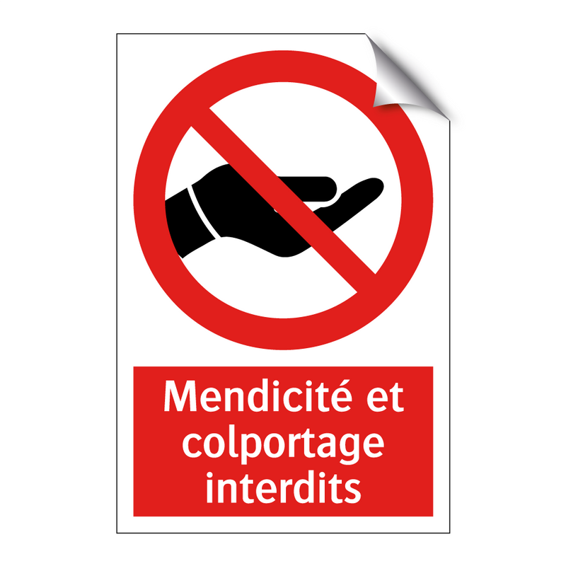 Mendicité et colportage interdits