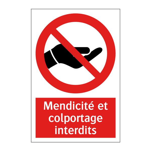 Mendicité et colportage interdits