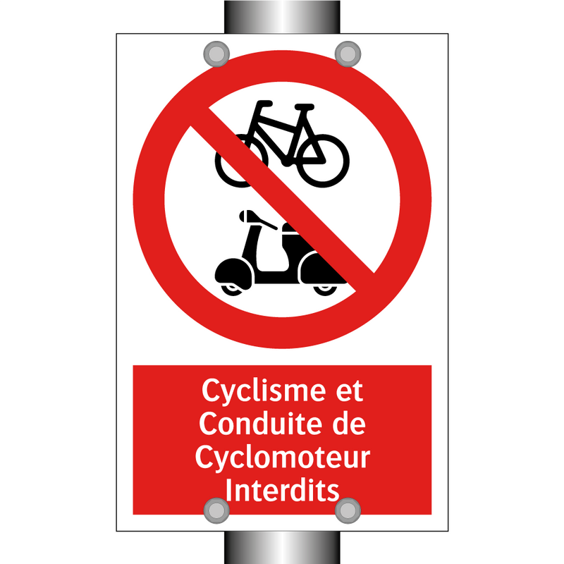 Cyclisme et Conduite de Cyclomoteur Interdits