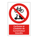 Cyclisme et Conduite de Cyclomoteur Interdits