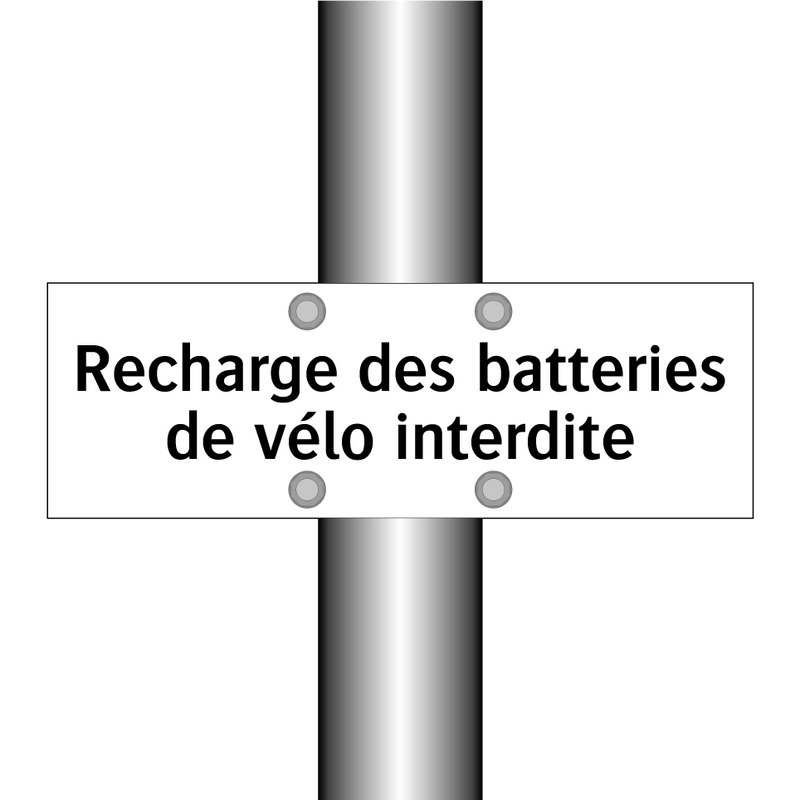 Recharge des batteries de vélo interdite