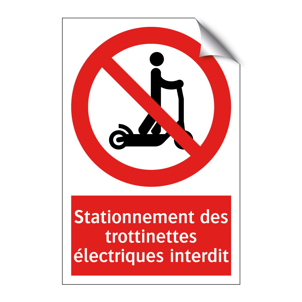 Stationnement des trottinettes électriques interdit