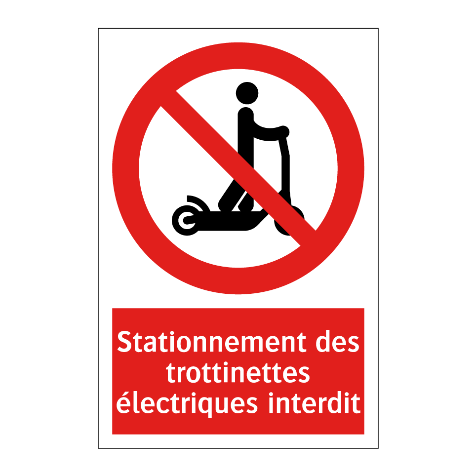 Stationnement des trottinettes électriques interdit