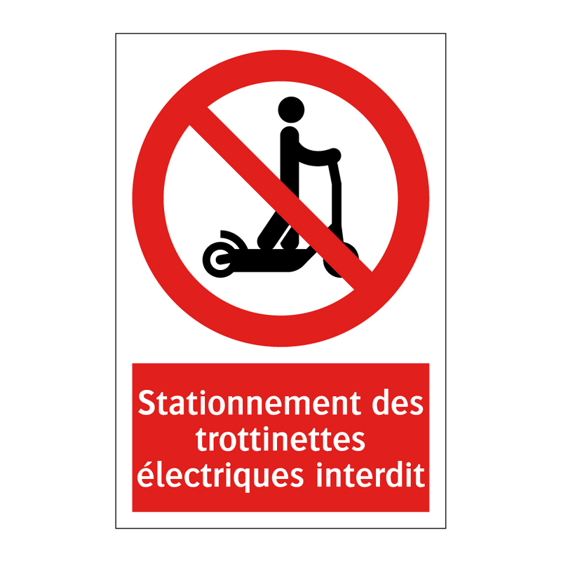 Stationnement des trottinettes électriques interdit