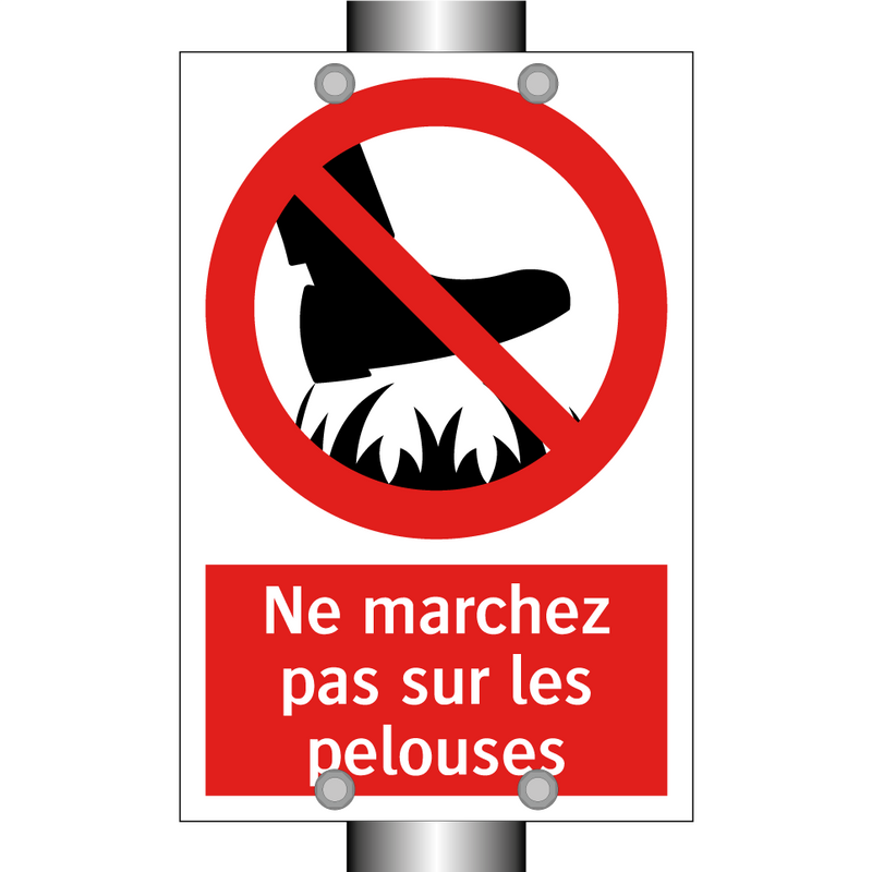 Ne marchez pas sur les pelouses