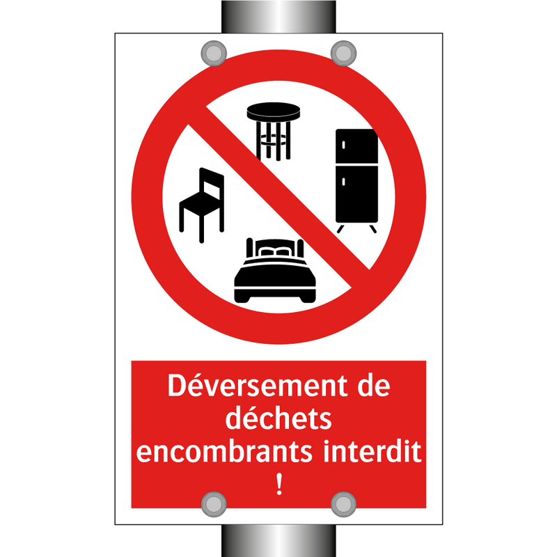 Déversement de déchets encombrants interdit !