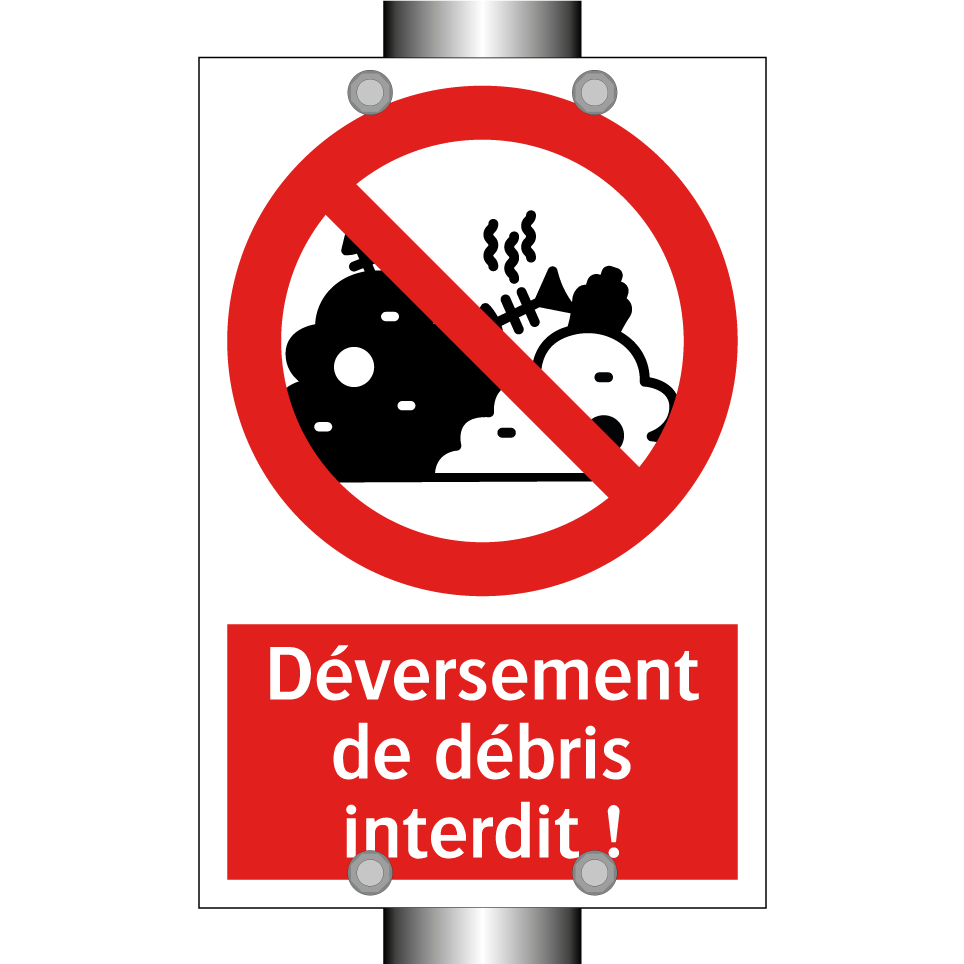 Déversement de débris interdit !