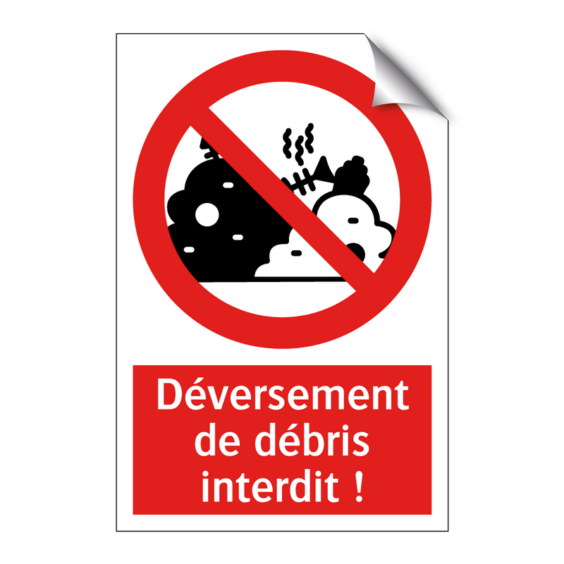 Déversement de débris interdit !