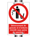 Déversement de gravats et d'ordures interdit sous peine de sanction !