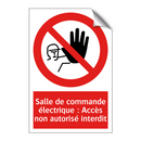 Salle de commande électrique : Accès non autorisé interdit