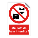 Maillots de bain interdits !