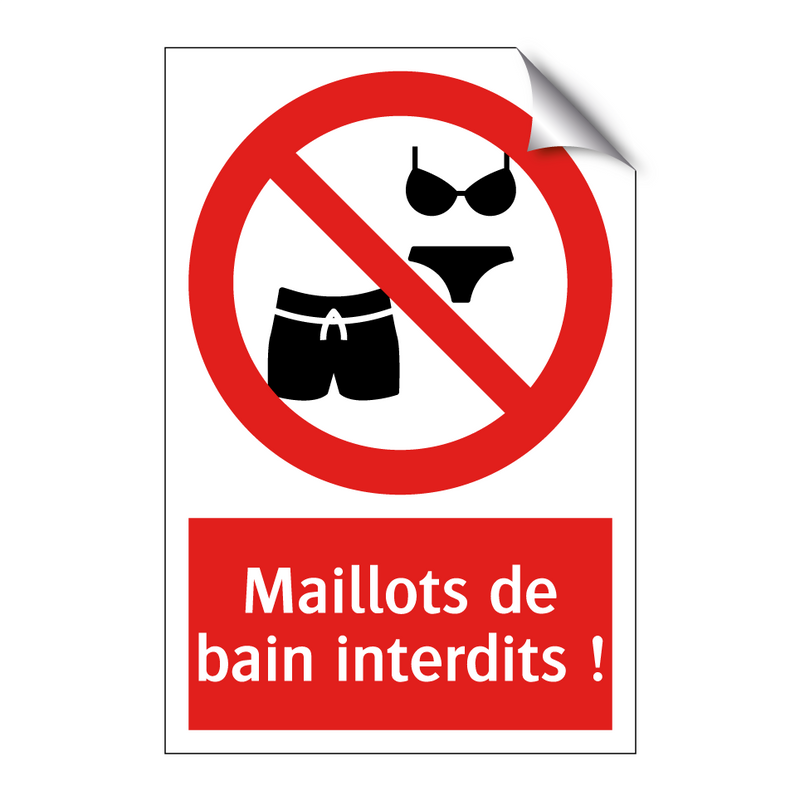 Maillots de bain interdits !
