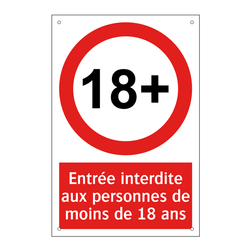 Entrée interdite aux personnes de moins de 18 ans